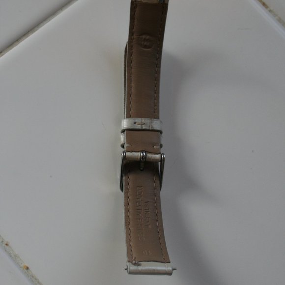 Michele Alligator Leather Watch Band 16mm Pearl White main image 4